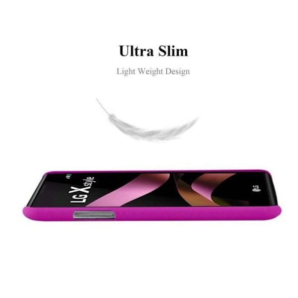 Coque - CADORABO - LG X Power - Hård skydd - Matt design - Färg Rosa Rosa