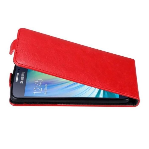 Cadorabo Fodral till Samsung Galaxy A3 2015 - i rött - Flip Style Skyddsfodral med magnetlås
