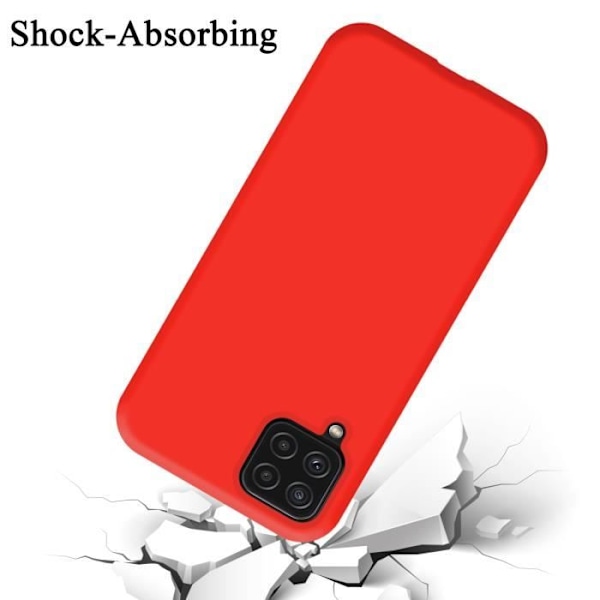 Fodral till Samsung Galaxy A22 4G / M22 / M32 4G Skal i LIQUID RED Fodral Skydd i silikon TPU mobiltelefon VÄTSKA RÖD