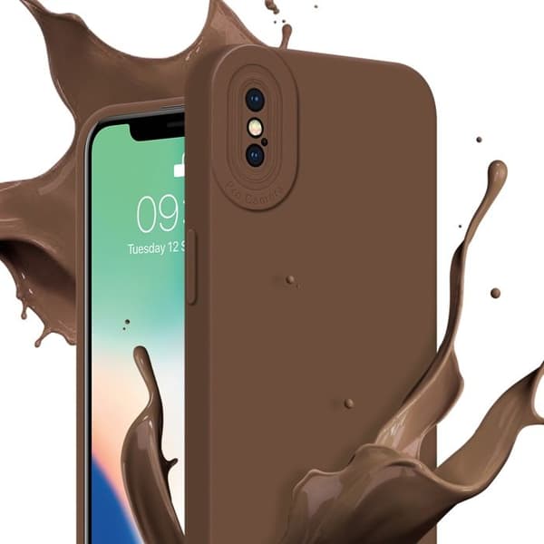 Skyddsfodral för iPhone X / XS i FLUID BRUN Stötsäker brun