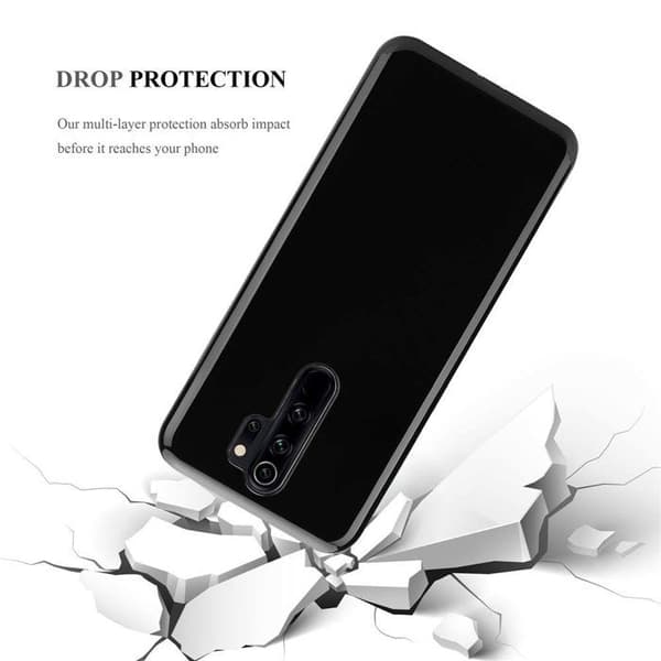 Transparent stötsäker silikonfodral för Xiaomi RedMi NOTE 8 PRO Svart