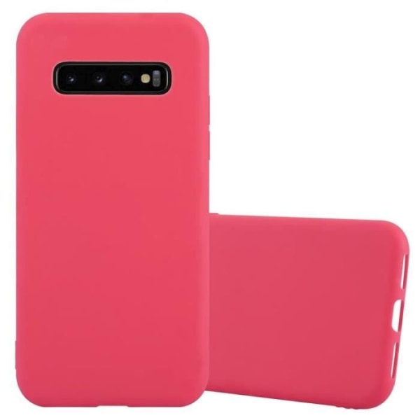 Cadorabo fodral för Samsung Galaxy S10 - i rött - Mjukt TPU silikonskyddsfodral med anti-chock