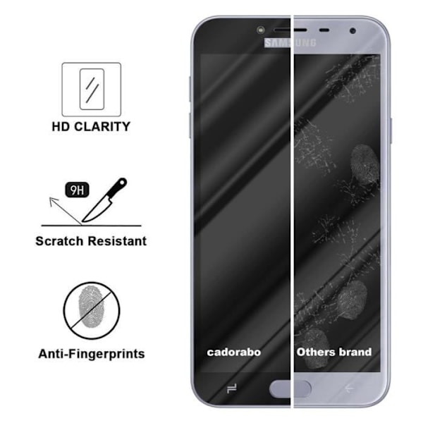 Härdat glas för Samsung Galaxy J4 2018 TRANSP, SVART skyddsfilm Samsung Galaxy J4 2018 komplett skärm Samsung Galaxy J4 2018 TRANSP, SVART