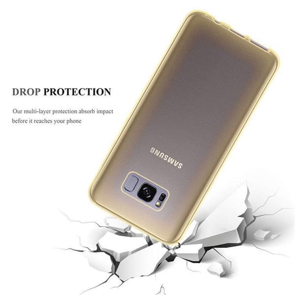 Transparent stötsäker silikonfodral för Samsung Galaxy S8 Gul