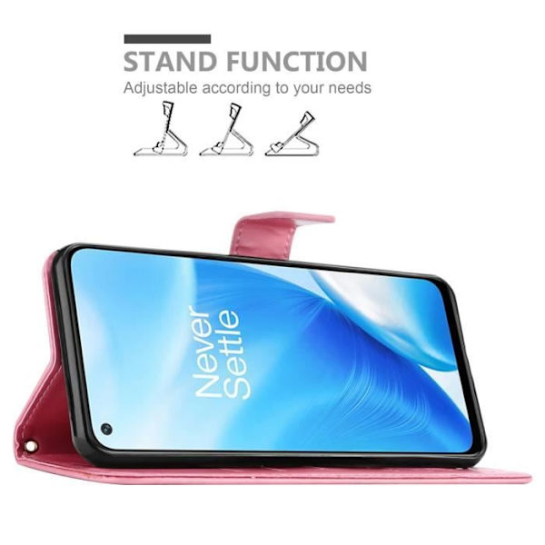 Fodral till OnePlus Nord N200 5G Fodral i ROSA BLOMMA Etui Fodral Skydd Blommig plånbok