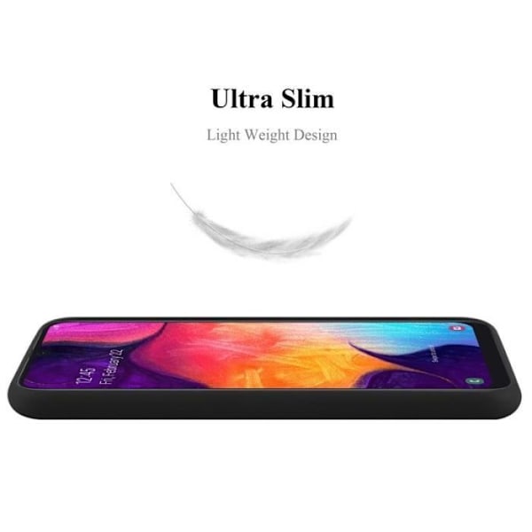 Skyddsfodral - CADORABO - Samsung Galaxy A50 - Silikon TPU - Stötavvisande - Tunn design Svart