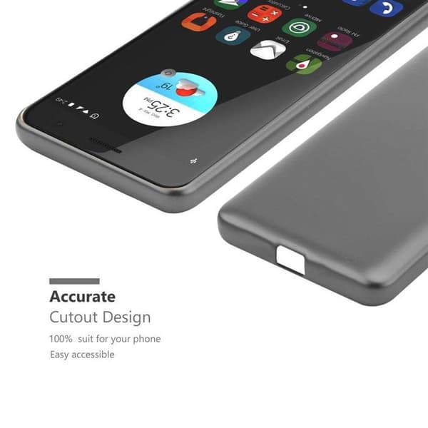 Skyddsfodral för ZTE Blade V7 Skyddsfodral i MATTS GRÅ METALLISK design Grå
