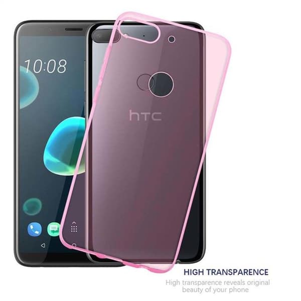Transparent stötsäker silikonfodral för HTC Desire 12 PLUS Ros