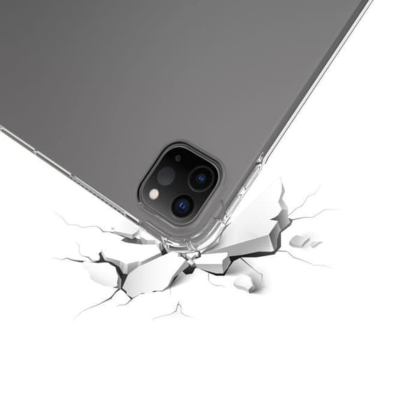 Transparent stötsäker silikonfodral för iPad 11 Pro 2024 Vit