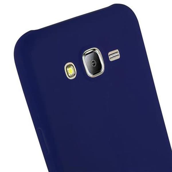 Skyddsfodral för Samsung Galaxy J7 2015 CANDY MÖRKBLOMMA Stötsäker Silikon Blå