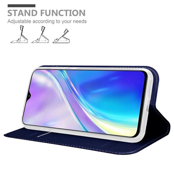 Coque för Realme X2 / XT / Oppo K5 Etui i KLASSISK MÖRKBLAU Skyddshus Fodral Med magnetisk stängning Plånbok Wallet Blå