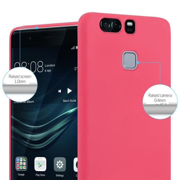 Skyddsfodral för Huawei P9 CANDY RÖD Stötsäker Silikon Röd