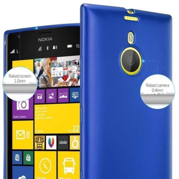 Fodral till Nokia Lumia 1520 i METALLIC BLUE Cadorabo Cover Protection silikon TPU flexibelt fodral matt