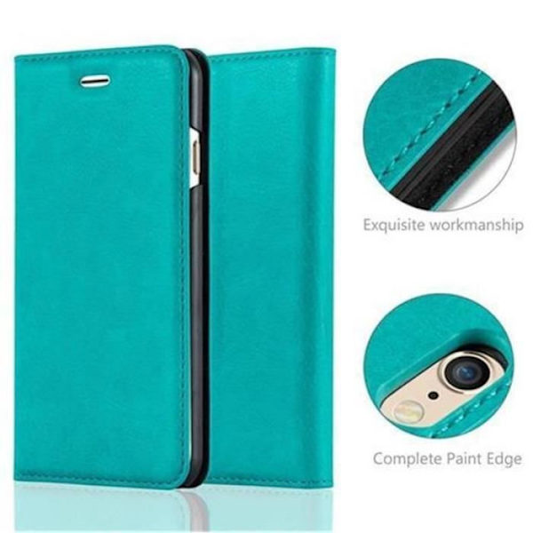 Cadorabo Fodral Apple iPhone 6 /6S PETROL TURKOS Osynlig MAGNETISK STÄNGNING Fodral Fodral Stöder Stand Card Slot