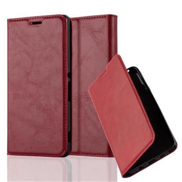 Sony Xperia M4 AQUA Fodral i APPLE RED från Cadorabo (INVISIBLE MAGNETIC CLOSURE Design) Fullt skyddsfodral med