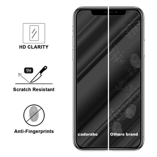 Härdat glas för iPhone XS MAX, skyddsfilm Vit