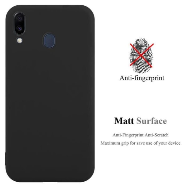 Fodral till Samsung Galaxy M20 i CANDY BLACK Cadorabo Cover Protection Silikon TPU-fodral