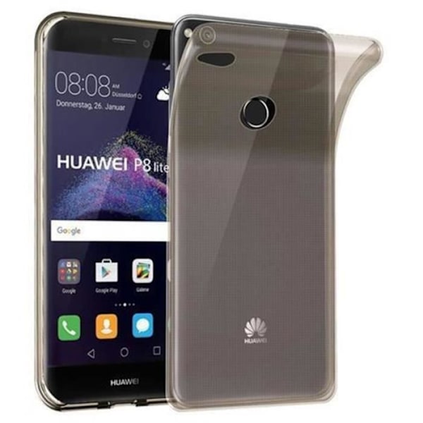Huawei P8 LITE 2017 fodral - CADORABO - Transparent svart - Silikonskydd - Ultratunn design Transparent svart