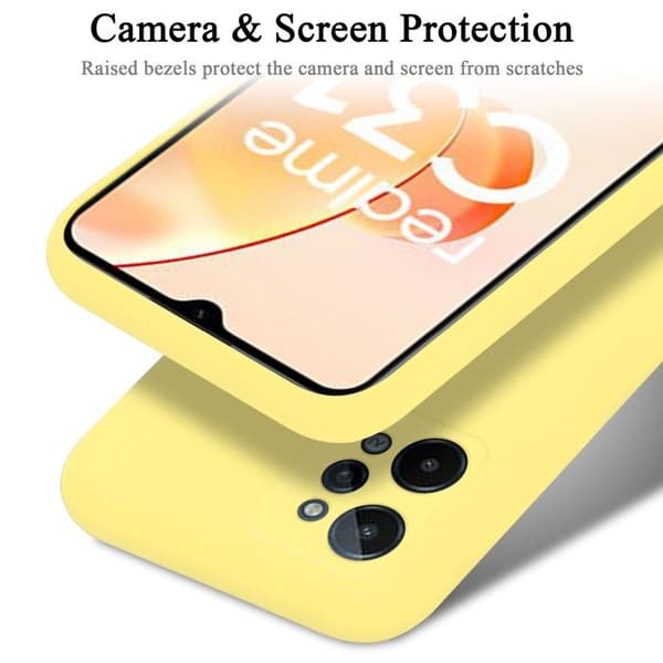 Skyddande stötsäker skal för Realme C31 i LIQUID YELLOW Gul
