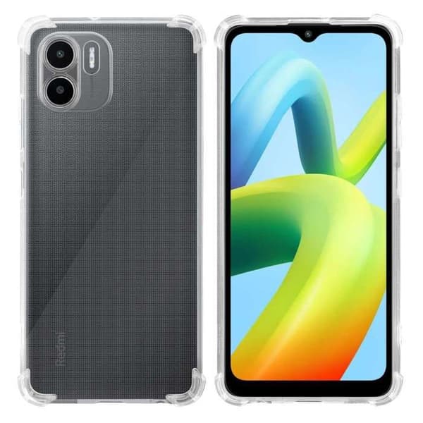 Transparent stötsäker silikonfodral för Xiaomi RedMi A1 Vit