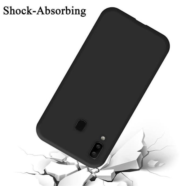 Cadorabo skal för Samsung Galaxy A20/A30/M10S - i Svart - Flexibel TPU-silikon Svart