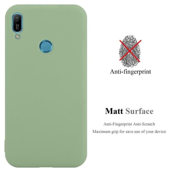 Fodral för Huawei Y6 2019 i CANDY PASTEL GREEN Cadorabo Cover Protection Silikon TPU Fodral