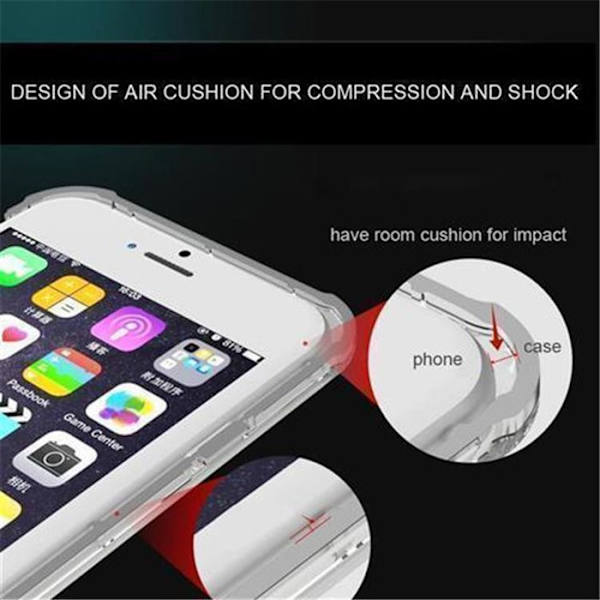 Transparent stötsäker silikonfodral för iPhone 6 / 6S Vit