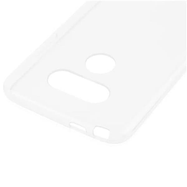Transparent stötsäker silikonfodral för LG G5 Vit