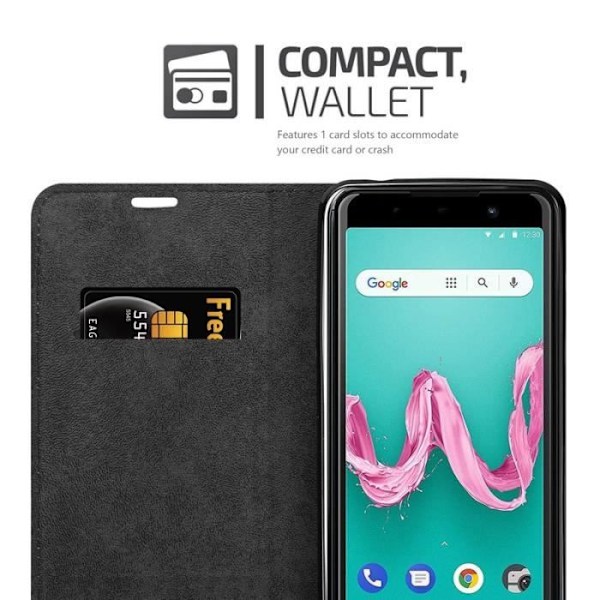 Étui - CADORABO - WIKO LENNY 5 - Röda Syntetläder - Magnetisk Stängning - Ställfunktion Röd