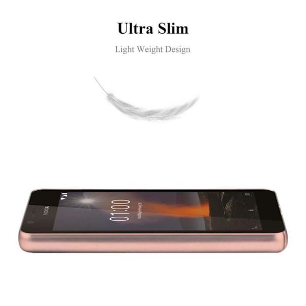 Coque - CADORABO - Nokia 1 2018 - Metallisk - Stötteförsvar - Elegant design Rose guld