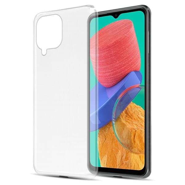 Transparent stötsäker silikonfodral för Samsung Galaxy M33 5G Vit