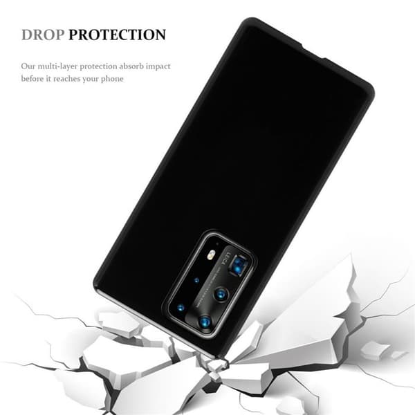 Transparent stötsäker silikonfodral för Huawei P40 PRO / P40 PRO+ Svart