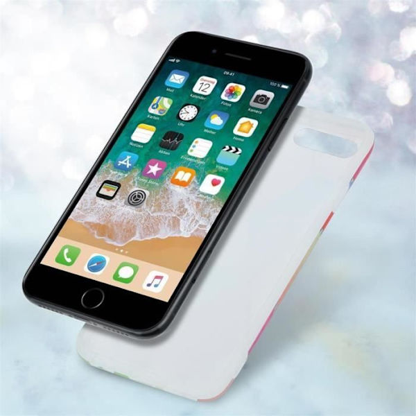 Fodral till Apple iPhone 7 PLUS / 7S PLUS / 8 PLUS i regnbågsmarmor nr 11 - CADORABO - Silikon TPU Regnbåge