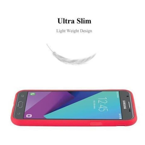 Samsung Galaxy J5 2017 (7) US Version Fodral i RED FROST av Cadorabo (FROST Design) Ultratunt mjukt silikongel TPU-fodral