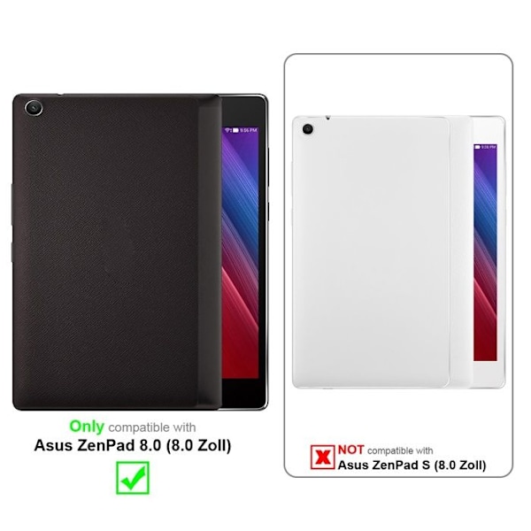 Fodral för Asus ZenPad 8.0 (8.0 tum) i LJUST GRÖN Hölje Väskskydd 360 grader konstläder Plånbok Wallet Grön