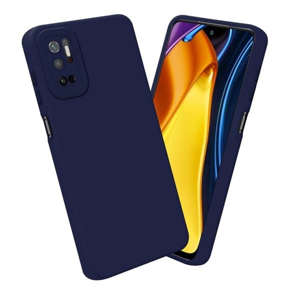 Skyddsfodral för Xiaomi RedMi NOTE 10 5G / POCO M3 PRO 5G i MÖRKBLA FLYTANDE Antichock Skyddsfodral Blå
