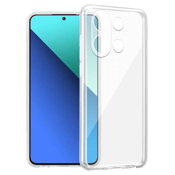 Transparent stötsäker silikonfodral för Redmi Note 13 4G Vit
