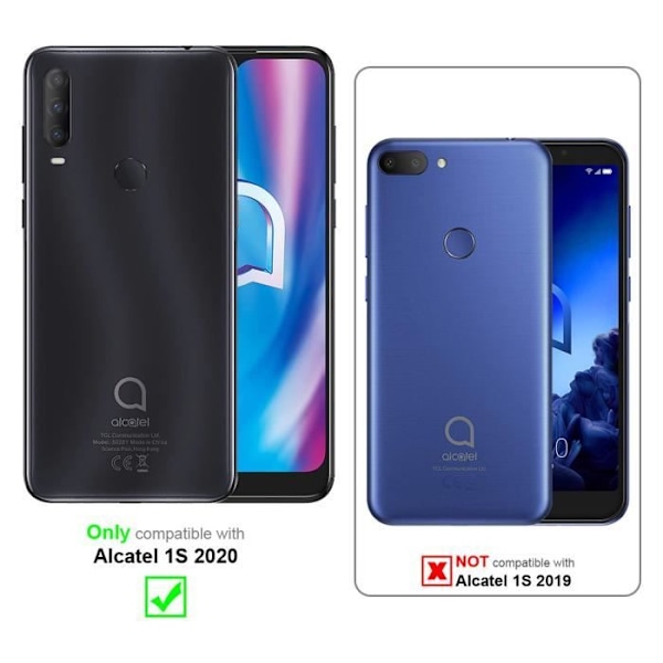 Coque för Alcatel 1S 2020 - CADORABO - LOTUS ROSA - Simil läder - Magnetisk stängning - Ställfunktion LOTUS ROSA