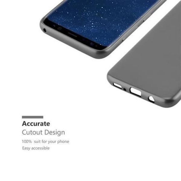 Samsung Galaxy S8 fodral - CADORABO - MATT METALLISK design - Tunt och lätt skydd - Grå METALLISK GRÅ