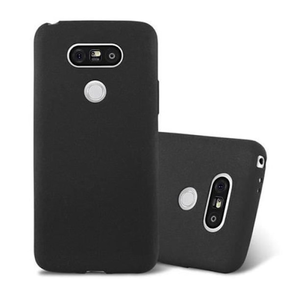 LG G5 Fodral i BLACK FROST by Cadorabo (FROST Design) Ultratunnt mjukt silikongel TPU-fodral med Anti-Shock – Fodral FROST SVART