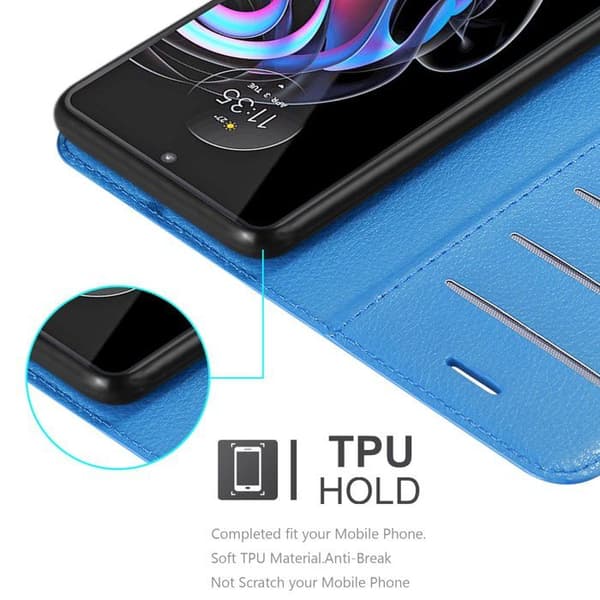 Etui för Motorola EDGE 20 PRO / EDGE S PRO i PASTELLBLÅ Blå