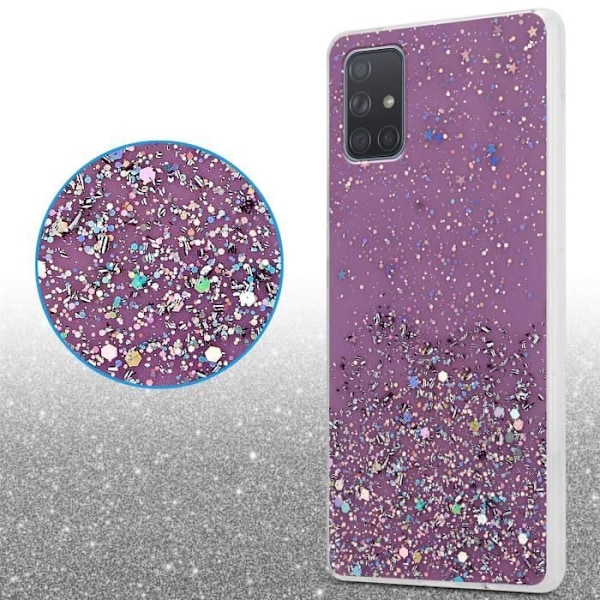 Coque - CADORABO - Samsung Galaxy A71 4G - Lila - Glitter - Skydd i silikon TPU Lila