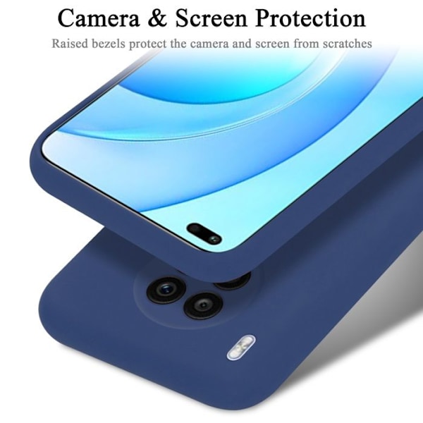 Coque för Honor 50 LITE Hölster i LIQUID BLUE Etui Case Cover Skydd i silikon TPU mobiltelefon Blå