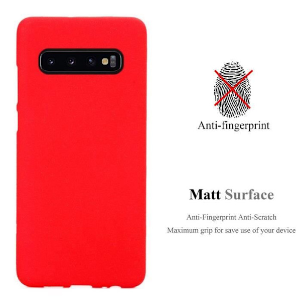 Coque - CADORABO - Samsung Galaxy S10 4G - FROST RÖD - Silikon TPU - Lätt skydd Frost Röd