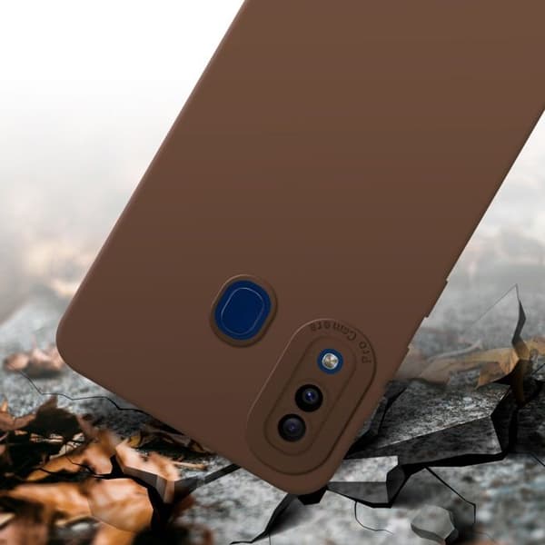 Skyddsfodral för Samsung Galaxy A20 / A30 / M10s i FLUID BRUN Stötsäker brun