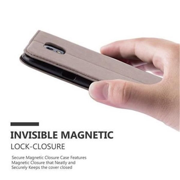 LG X CAM-fodral i COFFEE BROWN från Cadorabo (INVISIBLE MAGNETIC CLOSURE Design) Helt skyddsfodral med flipflik