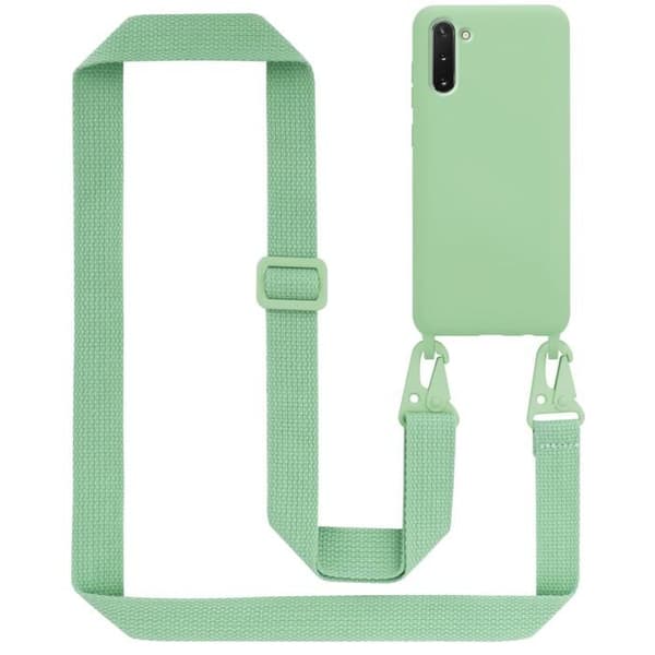 Skal för Samsung Galaxy NOTE 10 med axelrem i LIQUID LIGHT GREEN med justerbar snodd Grön