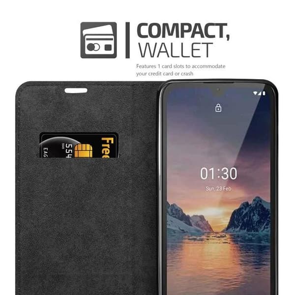 Etui för Nokia 1.3 Skal i MÖRKBROWN brun