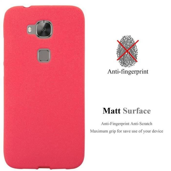 Cadorabo Fodral fungerar med Huawei G7 PLUS - G8 - GX8 i FROST RED - Stötsäker och reptålig TPU silikonskydd - Ultratunt