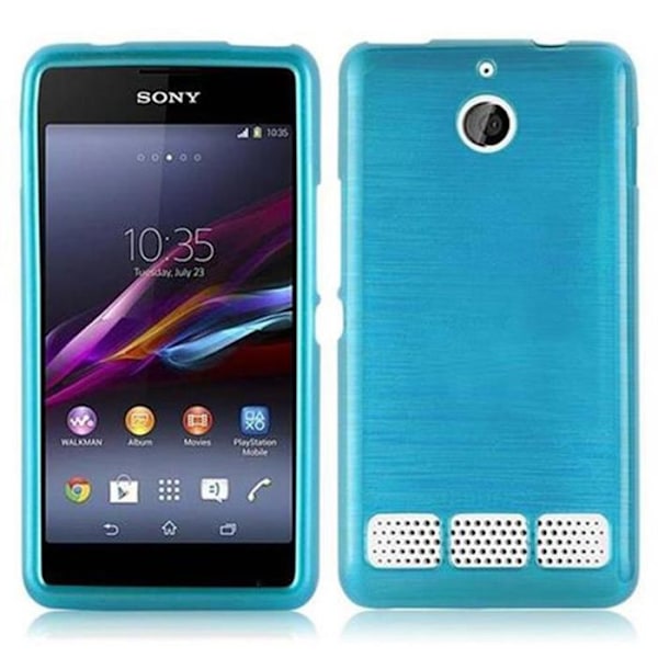Coque för Sony Xperia E1 Housse i TURKOS Etui Case Cover Skydd Silikon TPU flexibelt borstat Grön